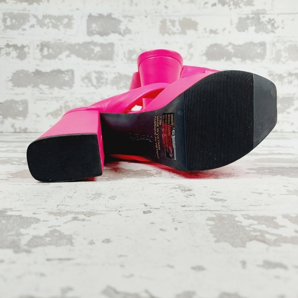 NEW Open Edit Kaia Platform High Chunky Block Heel Slip On Wedge Sandals M304 - Picture 8 of 15